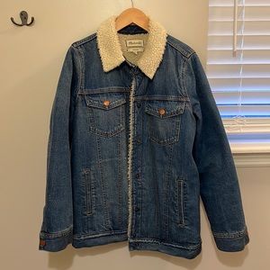 Oversized Sherpa trucker jacket